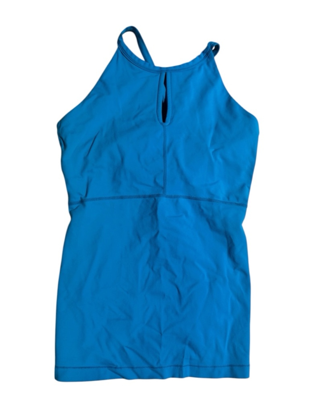 KiraGrace Tank Top Blue Yoga Shirt Medium Criss Cross Back Tank